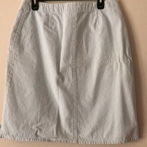 Women’s Christopher & Banks blue and white striped jean skirt size 10 cotton